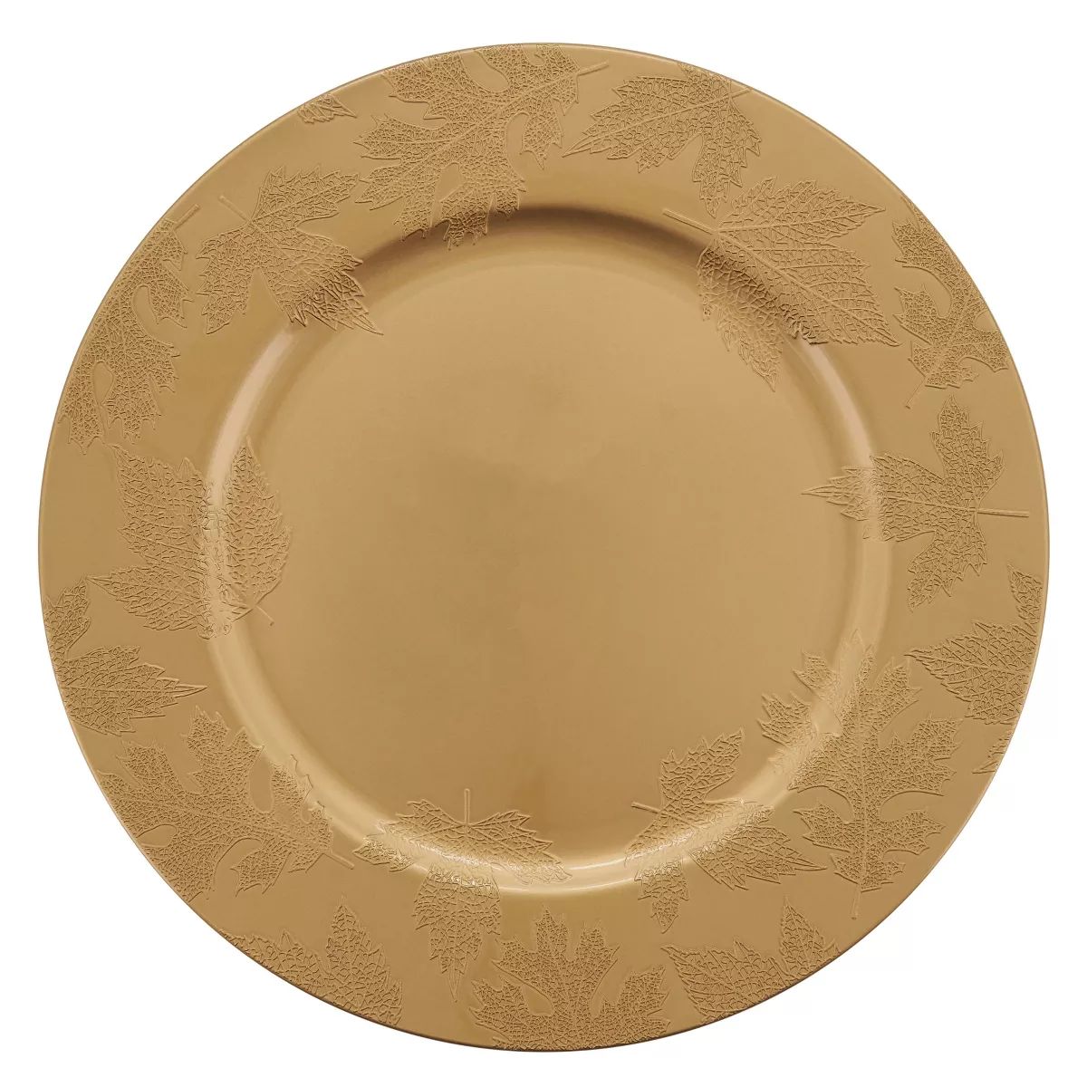 Saro Lifestyle Fall Leaf Round Charger Plates (Set of 4) | Target