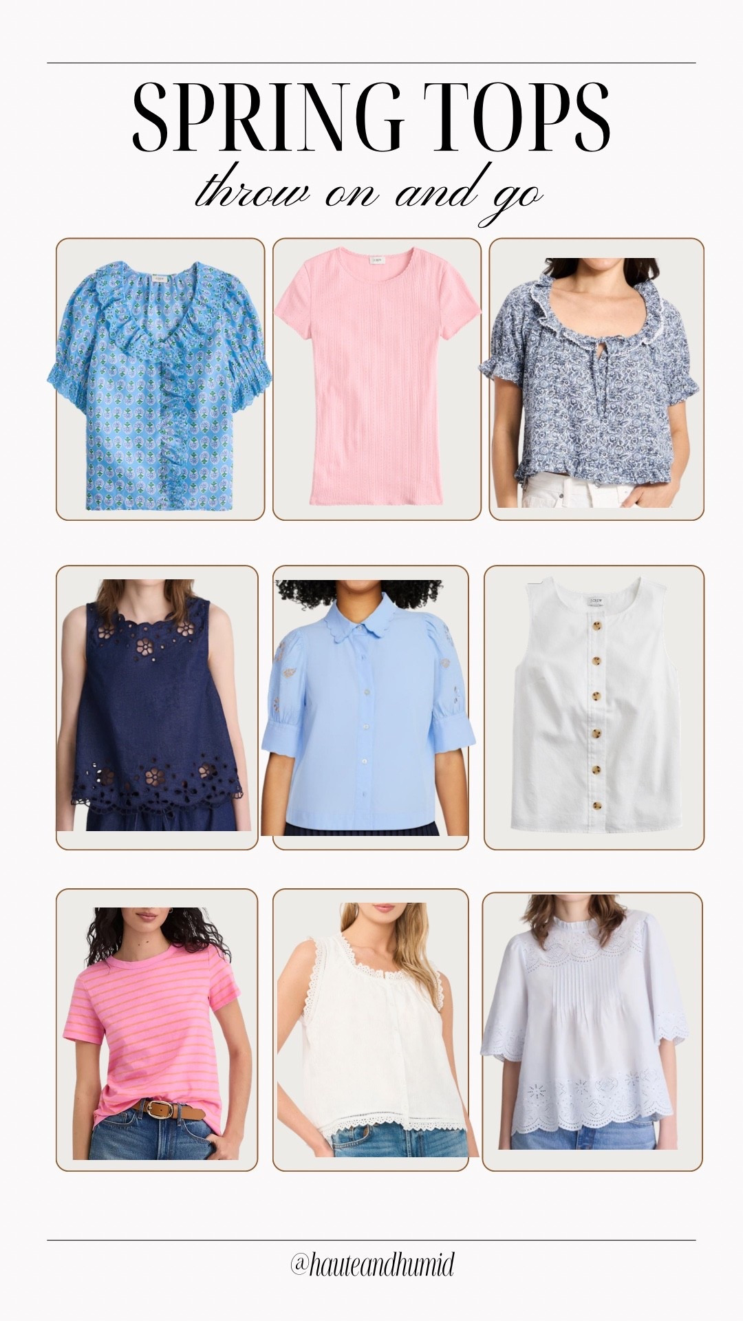 Spring tops
