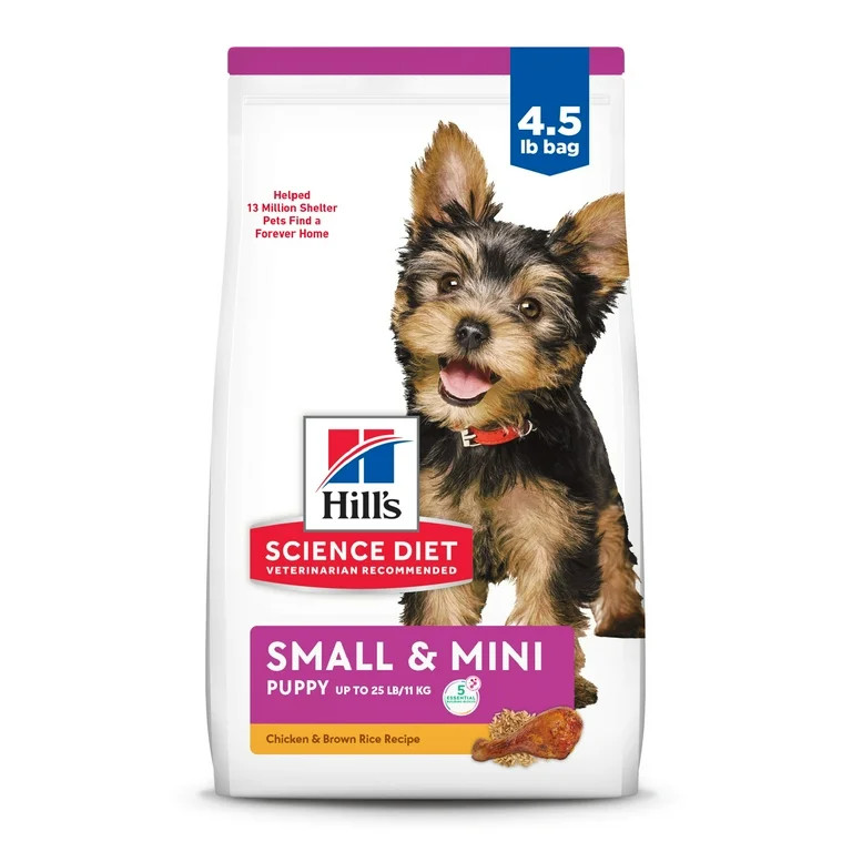 Hill's Science Diet Chicken & Brown Rice Dry Dog Food for Puppies, 4.5lb Bag | Walmart (US)