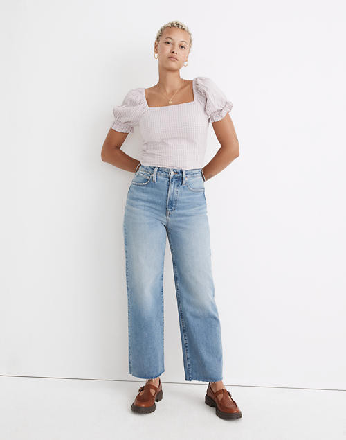 The Curvy Perfect Vintage Wide-Leg Crop Jean in Catlin Wash | Madewell