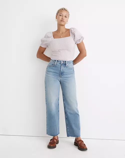 The Curvy Perfect Vintage Wide-Leg Crop Jean in Catlin Wash | Madewell