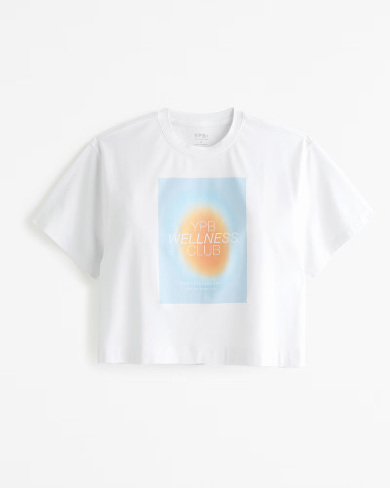 Abercrombie & Fitch Women's YPB Active Cotton-Blend Easy Graphic Tee in White - Size XS | Abercrombie & Fitch (US)