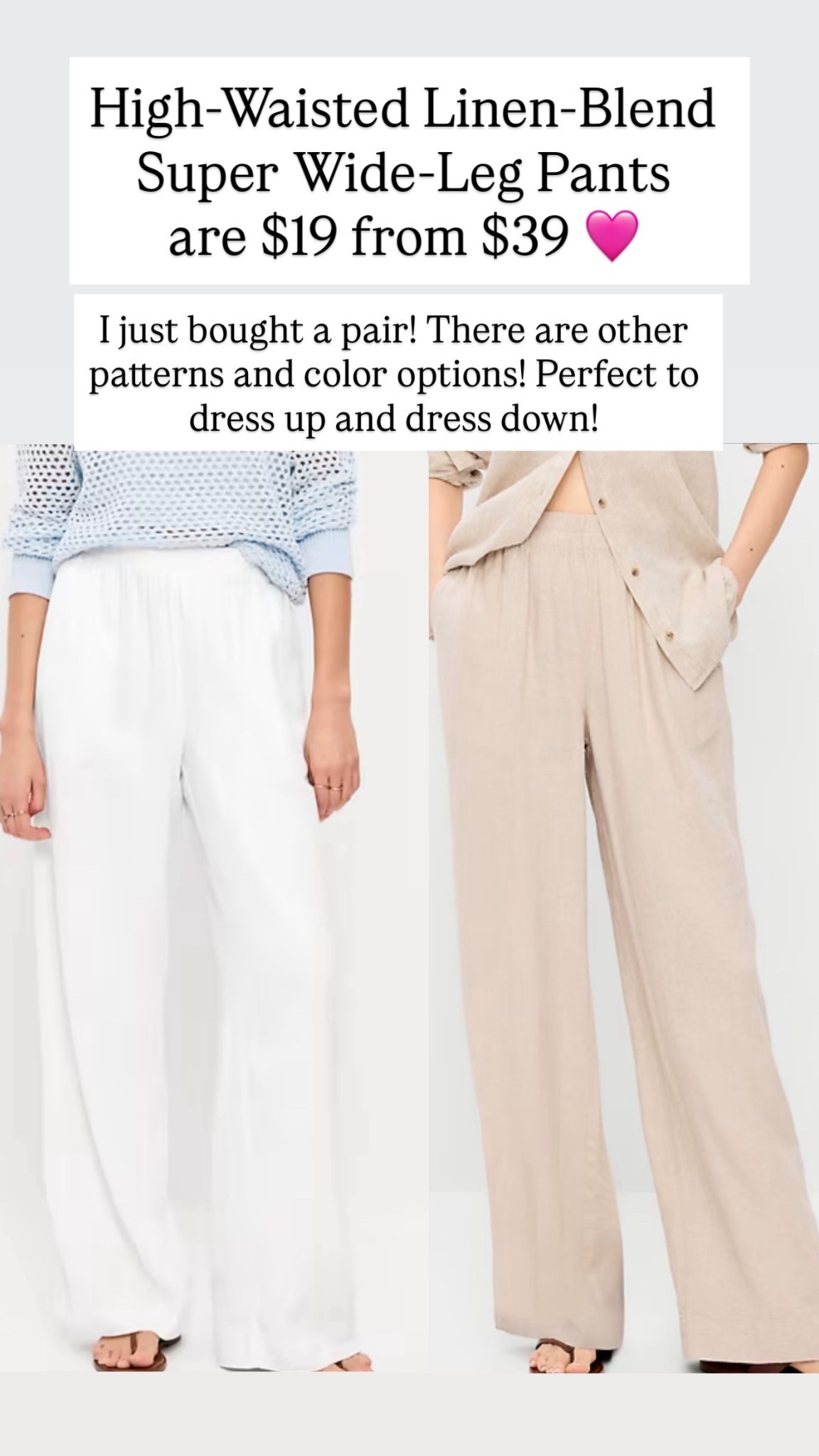 High-Waisted Linen-Blend Super Wide-Leg Pants

#LTKSaleAlert