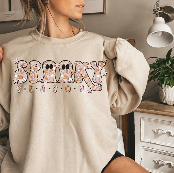 Spooky Season Crewneck  Halloween Sweatshirt  Ghost - Etsy | Etsy (US)