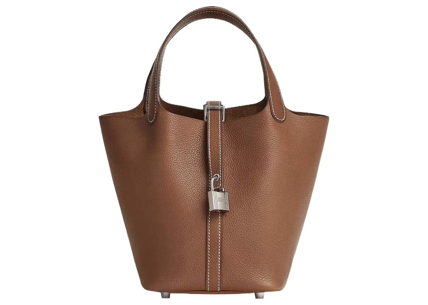 Women's Hermes Bag Picotin 18 Lock Clemence Leather in Gold | StockX