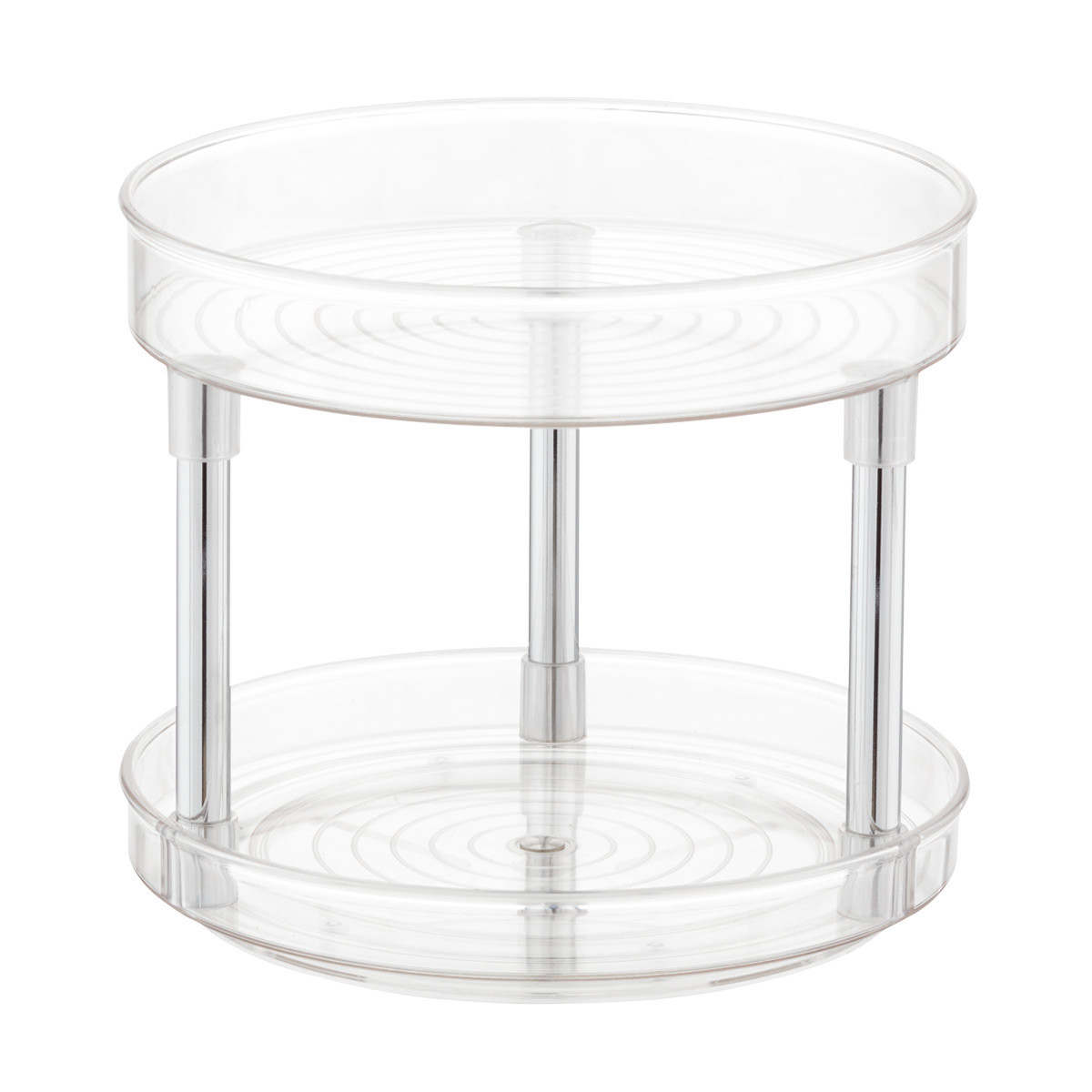 iDESIGN Linus 2-Tier Turntable Clear | The Container Store
