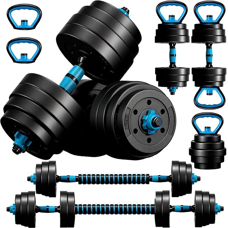 Adjustable Dumbbells, 45LBS 4-in-1 Portable Changeable Dumbbell, Kettlebells, Push up Stand and B... | Walmart (US)