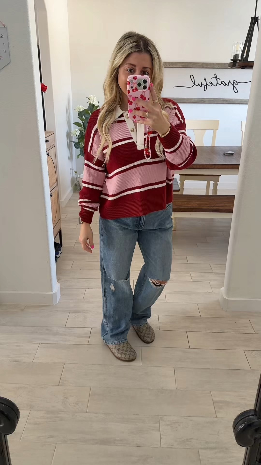 OOTD 
Small sweater
Size 4 jeans
Gucci clogs tts

#LTKValentine #LTKSaleAlert #LTKootd