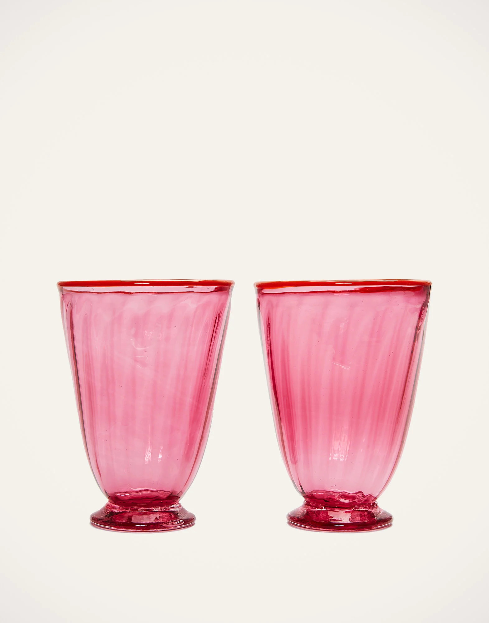 Rainbow Glass Set of 2 in Fuxia - Homeware | La DoubleJ | La DoubleJ