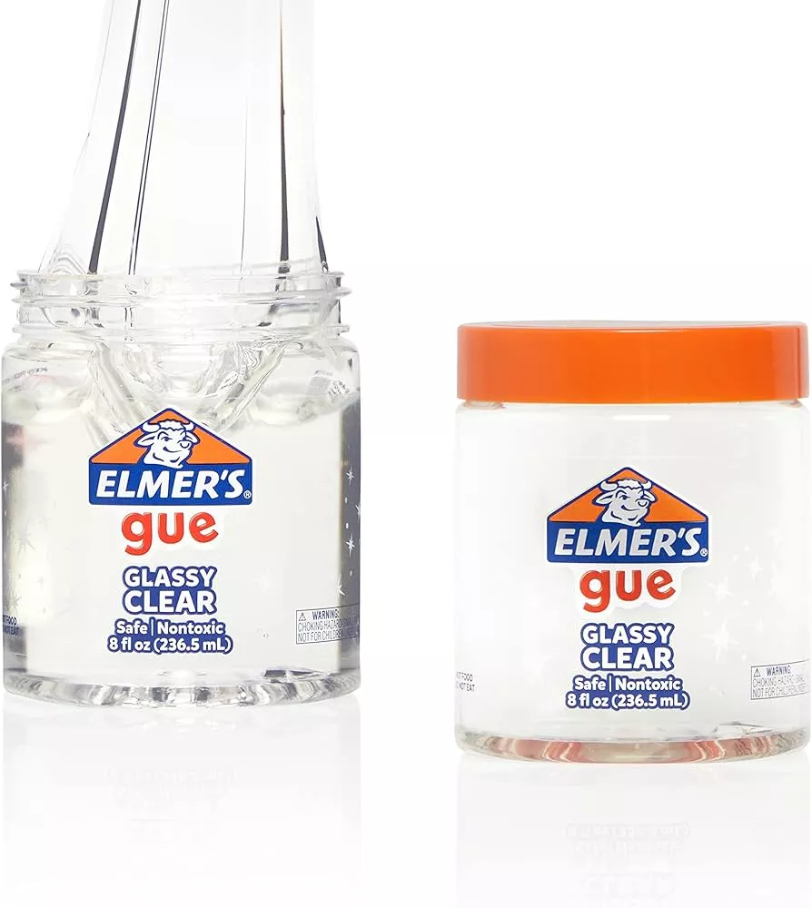  Elmer's Gue Premade Slime, Glassy Clear Slime, Great