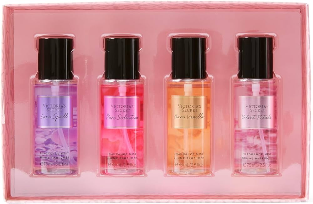 Victoria's Secret Fragrance Mist Collection 4 Piece Mini Mist Gift Set: Love Spell, Pure Seductio... | Amazon (US)