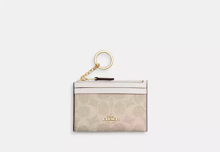 Mini Skinny Id Case In Signature Canvas | Coach Outlet CA