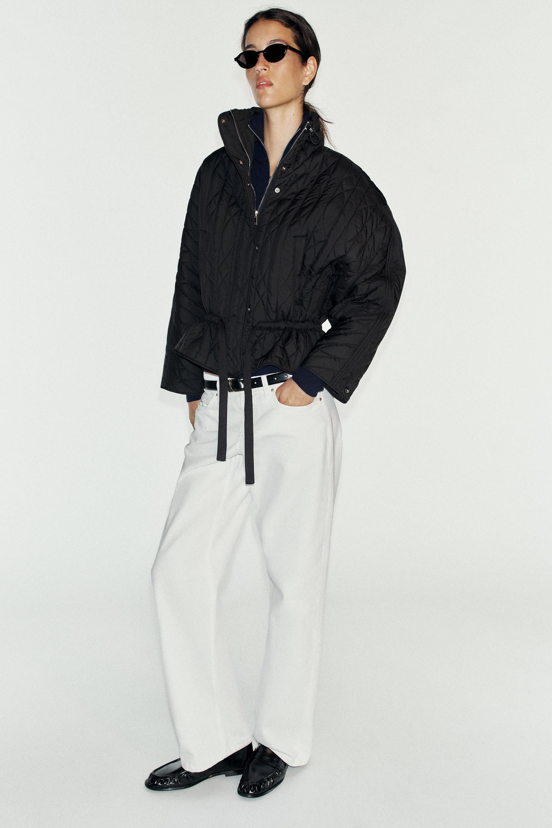 Zara - Short Wool Coat With Scarf In Mink - M - Woman | Zara UK