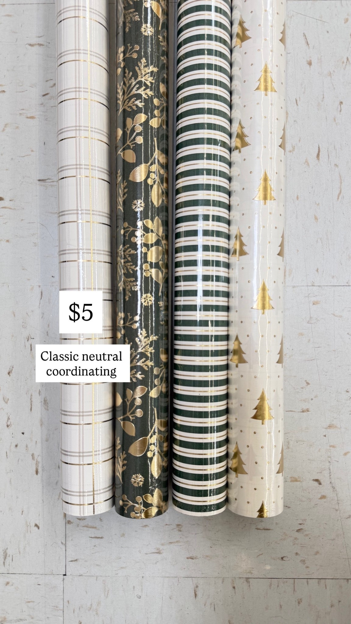 Coordinating gift wrap from Walmart, I love this neutral look, my Texas house, gift wrap, holiday gift wrap for a Christmas tree gift wrap
