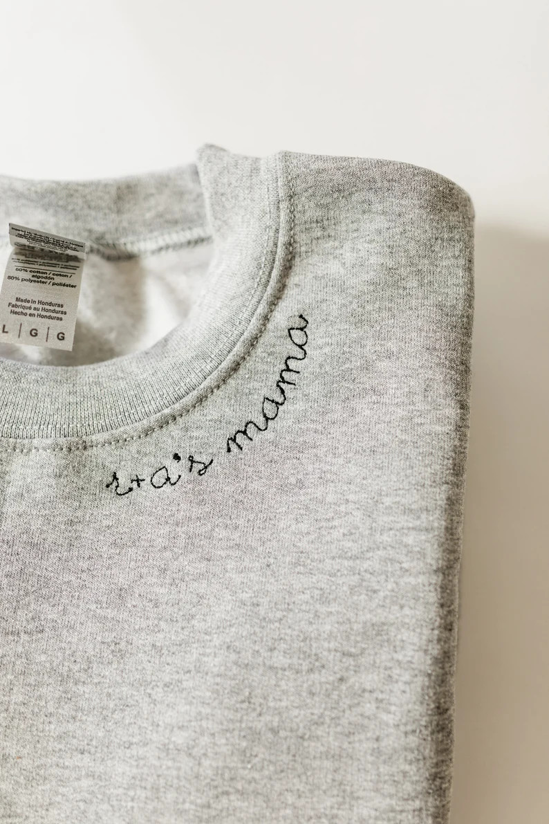 Custom Embroidered Mama Sweatshirt Custom Name Sweatshirt | Etsy | Etsy (US)