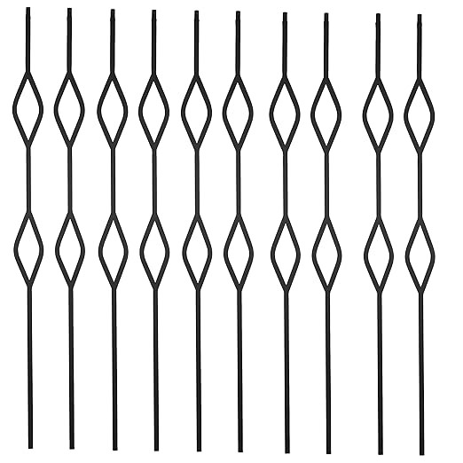 S06-Wrought Iron Balusters - Decorative Metal Balusters for Decks – Spiral Stair Railing - 1/2-... | Amazon (US)