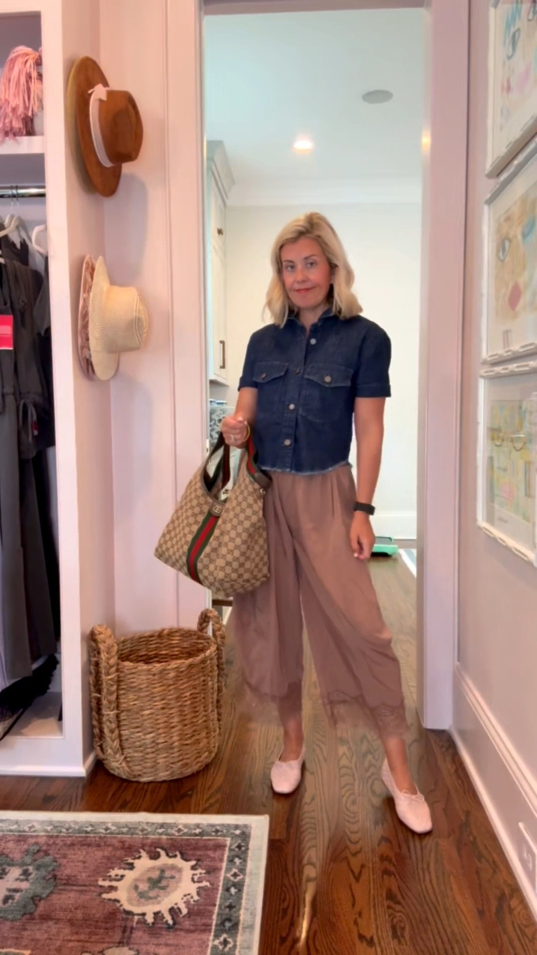 Yall have been loving this denim top! You can wear it open as a jacket too. How cute are these pants?!? 
Pants - xs
Denim Top - xs 
Flats - 7 (size 1 down)

Code:
Allie + Bess - Catherine20

#LTKdayinmylife #LTKootd #LTKmomlife