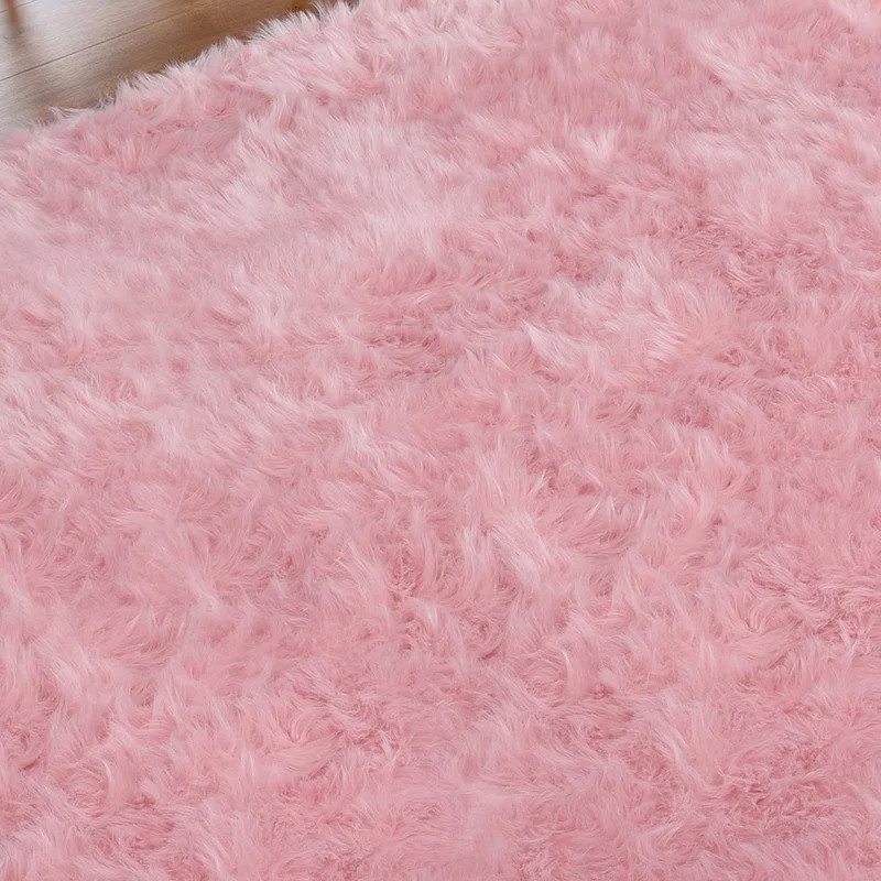 Dosie Faux Sheepskin Solid Color Rug | Wayfair North America