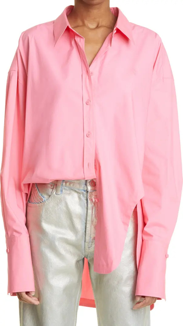 The Attico Diana Parachute Cotton Button-Up Shirt | Nordstrom | Nordstrom
