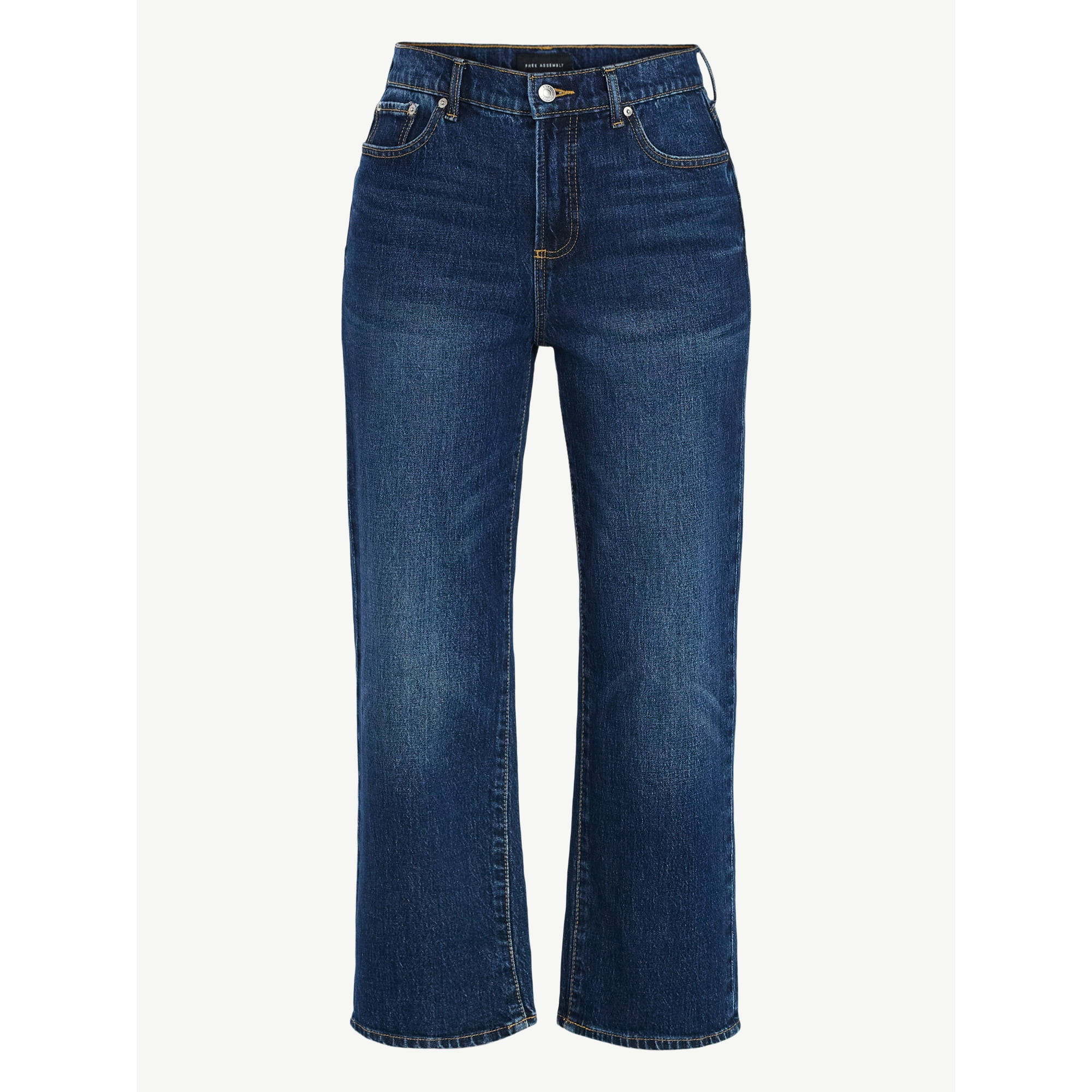 Free Assembly Women's Midrise Relaxed Ankle Jeans, 27.5" Inseam Sizes 0-18 | Walmart (US)