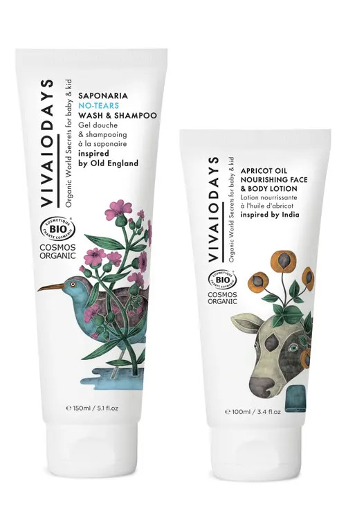 VIVAIODAYS 2-in-1 Wash & Shampoo and Lotion Organic Body Care Duo in Multi at Nordstrom | Nordstrom