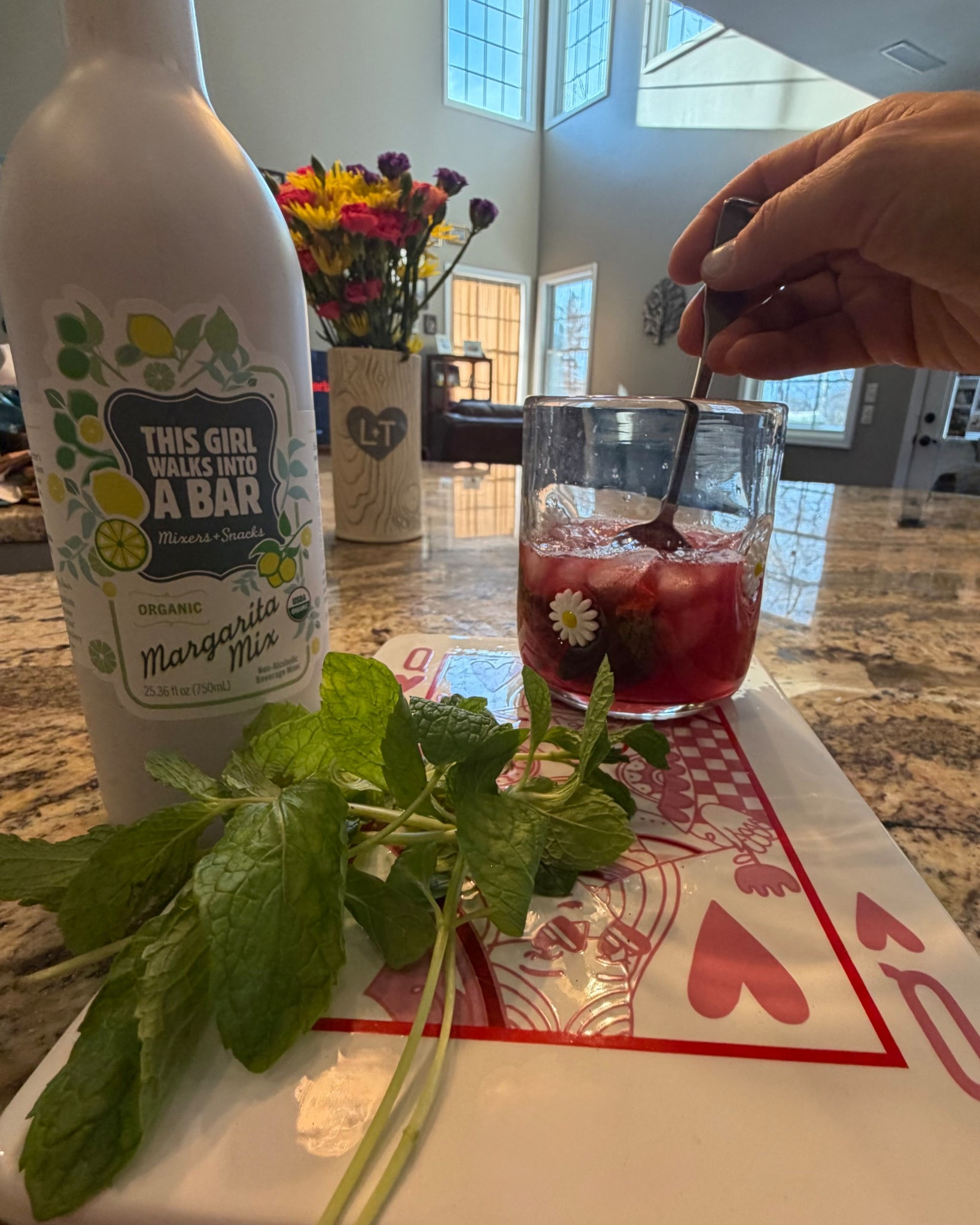 Simple winter mocktail unlocked! This “Winter Elixir” mocktail featuring This Girl Walks Into a Bar’s mix is so good and love that it pairs the margarita mix with cranberry juice for a tart yet sweet refreshing treat that’s even valentines coded! 💕

#LTKSeasonal #LTKValentine #LTKfoodie