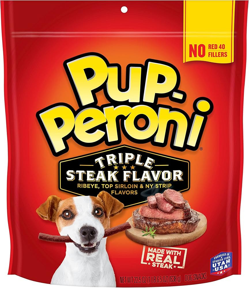 Pup-Peroni Triple Steak Flavored Dog Treats, 22.5 Ounce Bag | Amazon (US)