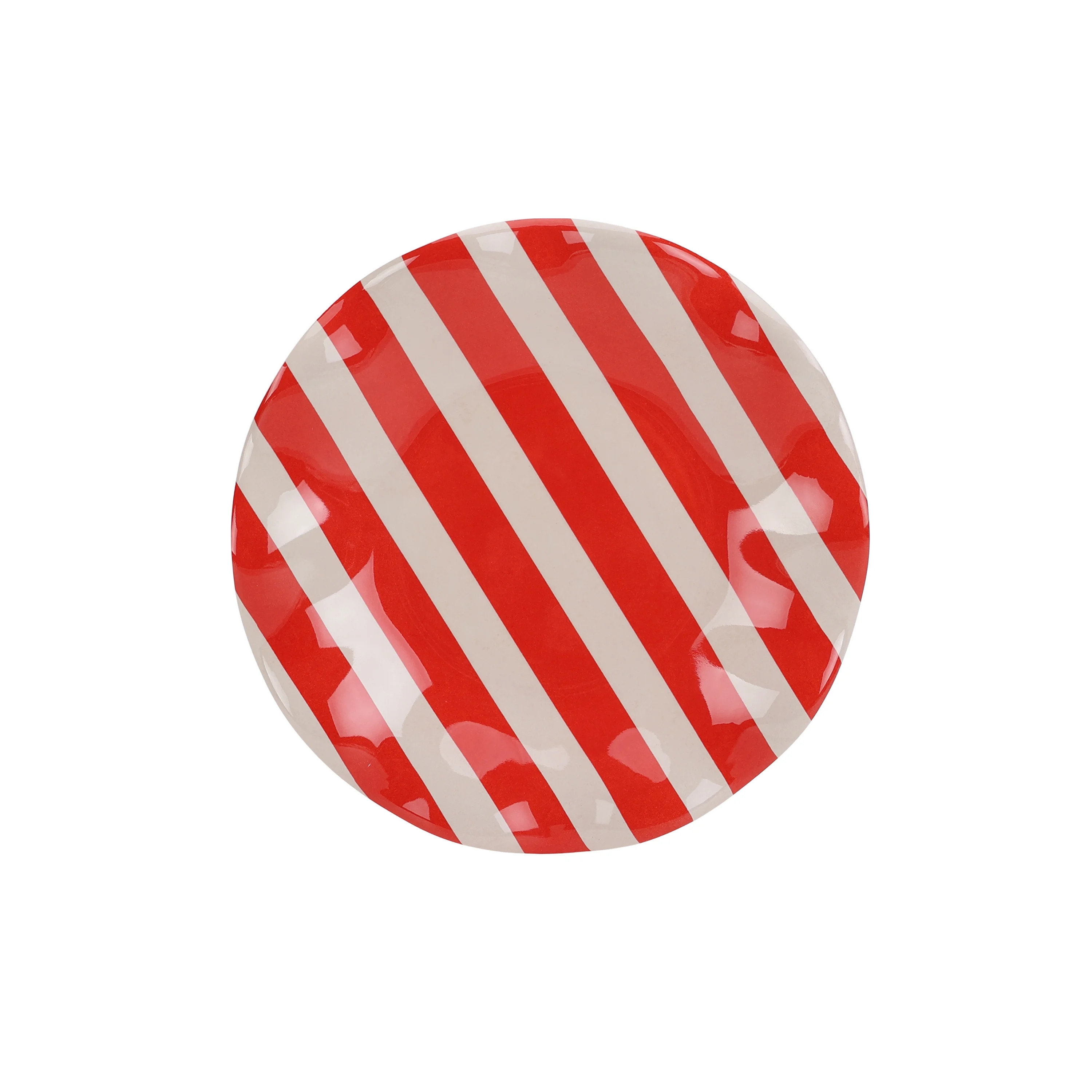 Just Feed Me by Jessie James Decker 8.5" Bamboo-Melamine Scalloped Striped Salad Plate, Red Strip... | Walmart (US)