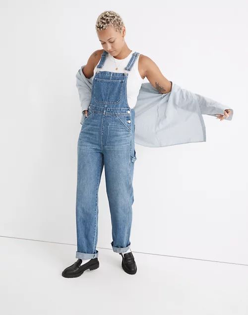 Oversized Carpenter Overalls in Ivywood Wash | Madewell