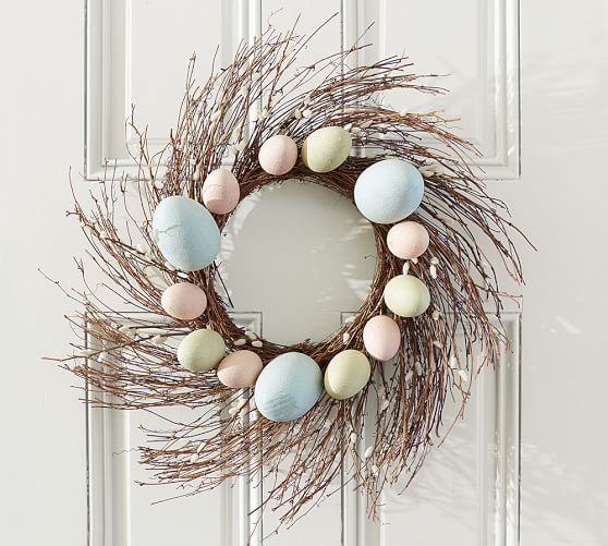 Pussy Willow & Egg Wreath | Pottery Barn (US)