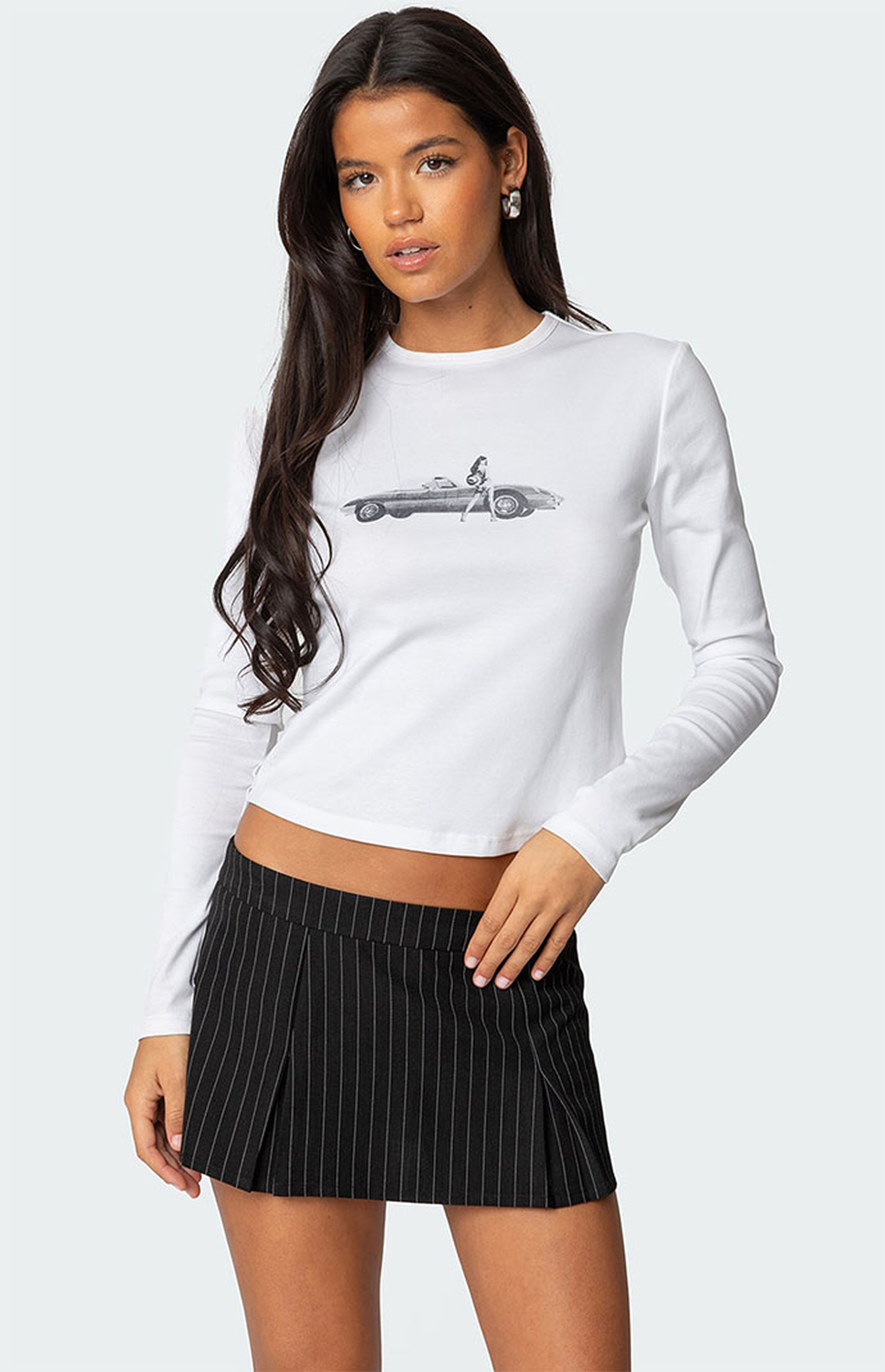 Edikted Retro Roadtrip Long Sleeve T-Shirt | PacSun