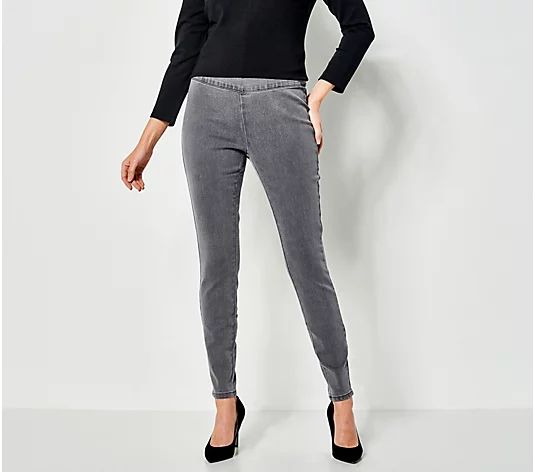 Girl With Curves Petite Denim Jeggings | QVC