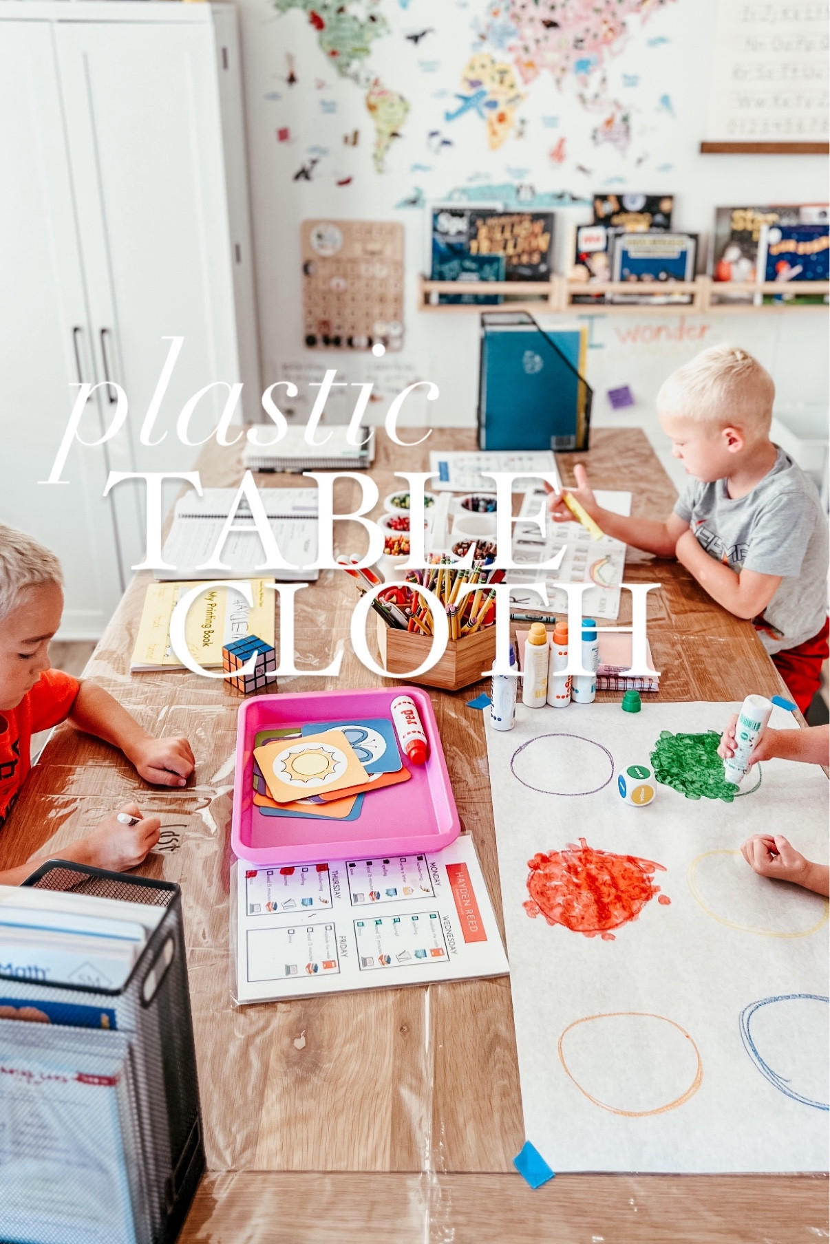 Our favorite table cloth for all those messy projects! 🤍

#LTKHome #LTKFamily #LTKKids