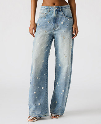 Women's Denim Fianna Barrel-Leg Jeans | Macy's