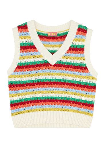 Winona striped crochet-knit vest | Harvey Nichols (Global)