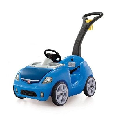 Step2 Whisper Ride II Toy Life Like Buggy Push Ride On Car w/ Pull Handle, Blue | Target