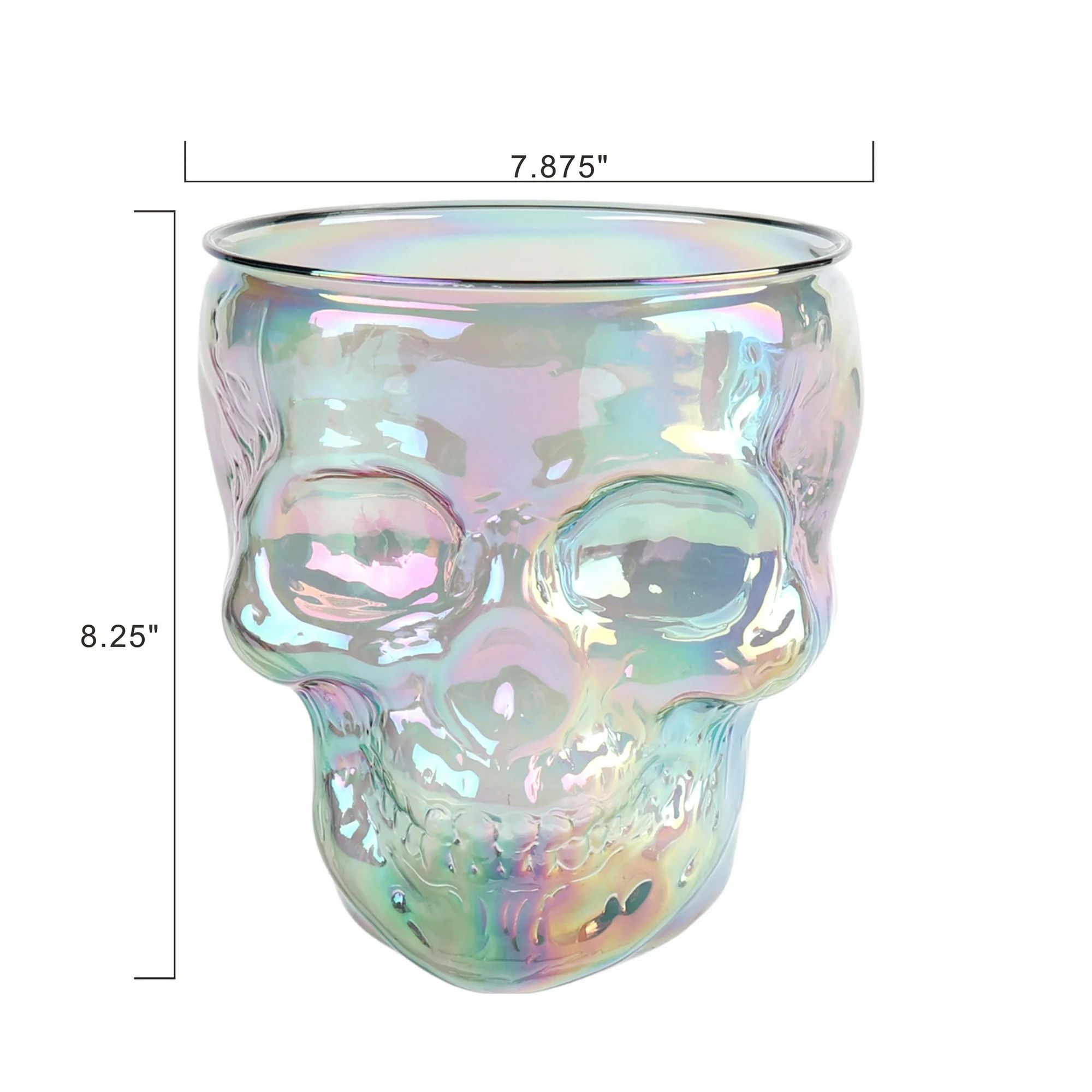 Way to Celebrate 4.5 Quart Acrylic Iridescent Skull Bucket, Black Multi | Walmart (US)