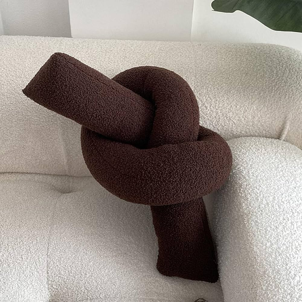 Chocolate Knot Pillow Long Shaped Soft Knot Plush Pillow Cushion Home Decoration Throw Pillows fo... | Amazon (US)