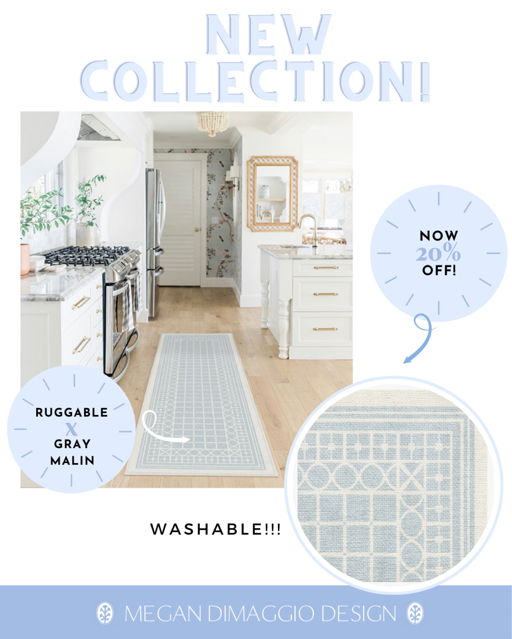 Did you guys see the new Gray Malin x ruggable collection?! Great news!! Their entire site of washable rugs are now 20% OFF w/ code: BDAY23 

Looove this light blue geometric pattern in a runner!! 😍 Available in multiple sizes and thickness!! 👏🏻👏🏻👏🏻 more patterns linked too! 🤍

#LTKsalealert #LTKfamily #LTKhome