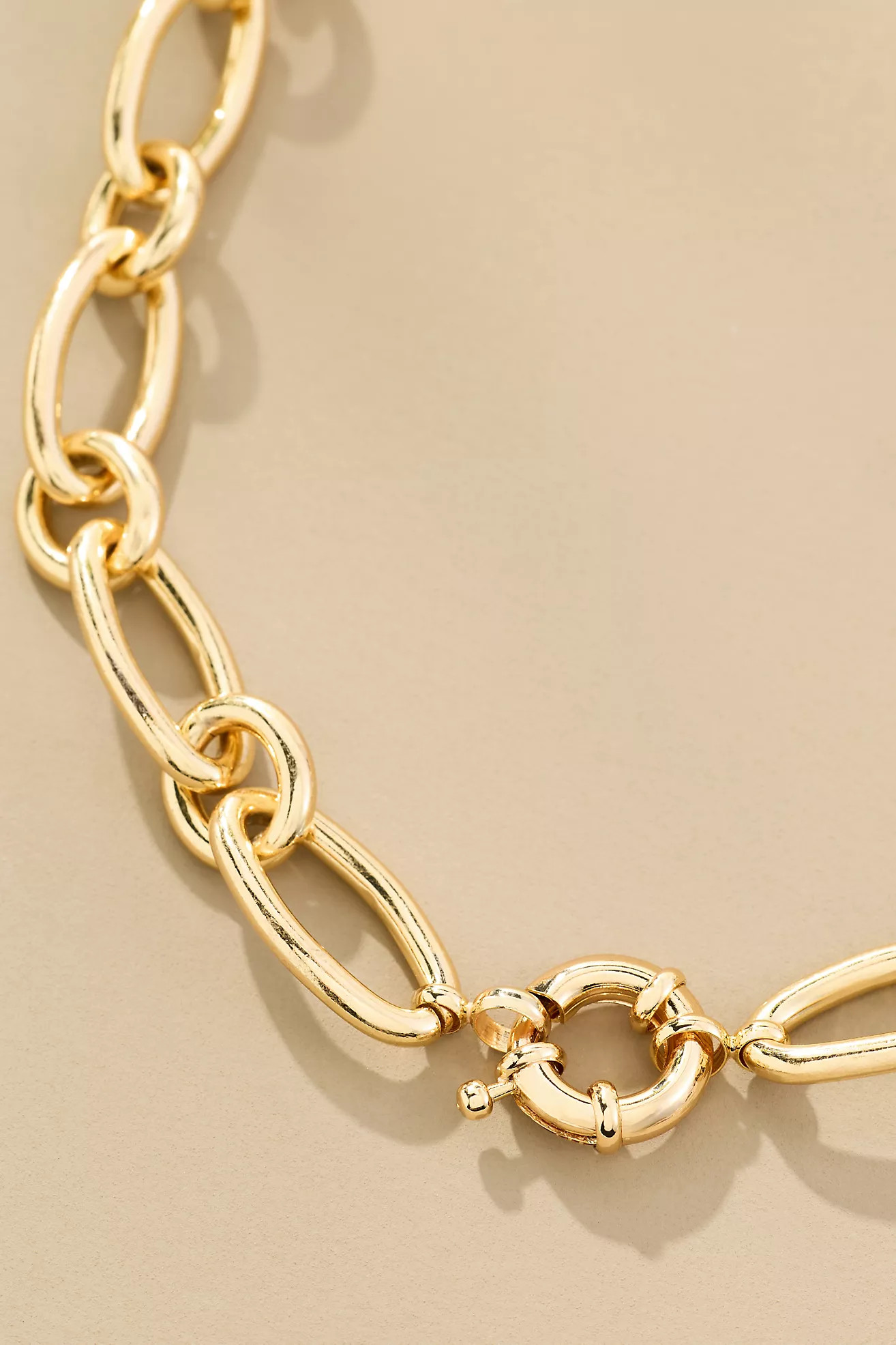 Linked & Locked Chunky Necklace | Anthropologie (US)