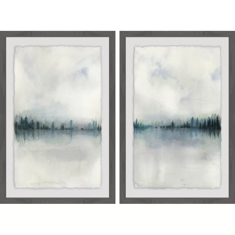 Cloudy Lake - 2 Piece Picture Frame Set | Wayfair North America