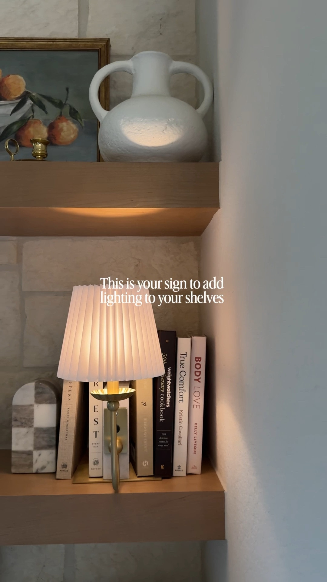 An Elevated Bookshelf! I added this rechargeable light to give it a warm and cozy touch! My exact one is from TJ Maxx but linked similar that are just as beautiful! 

#LTKHome #LTKSaleAlert