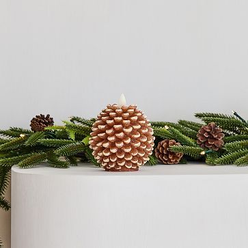 Pinecone Flameless Candles | West Elm | West Elm (US)