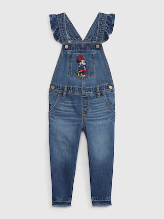 babyGap &amp;#124 Disney Minnie Mouse Denim Overalls with Washwell | Gap (US)