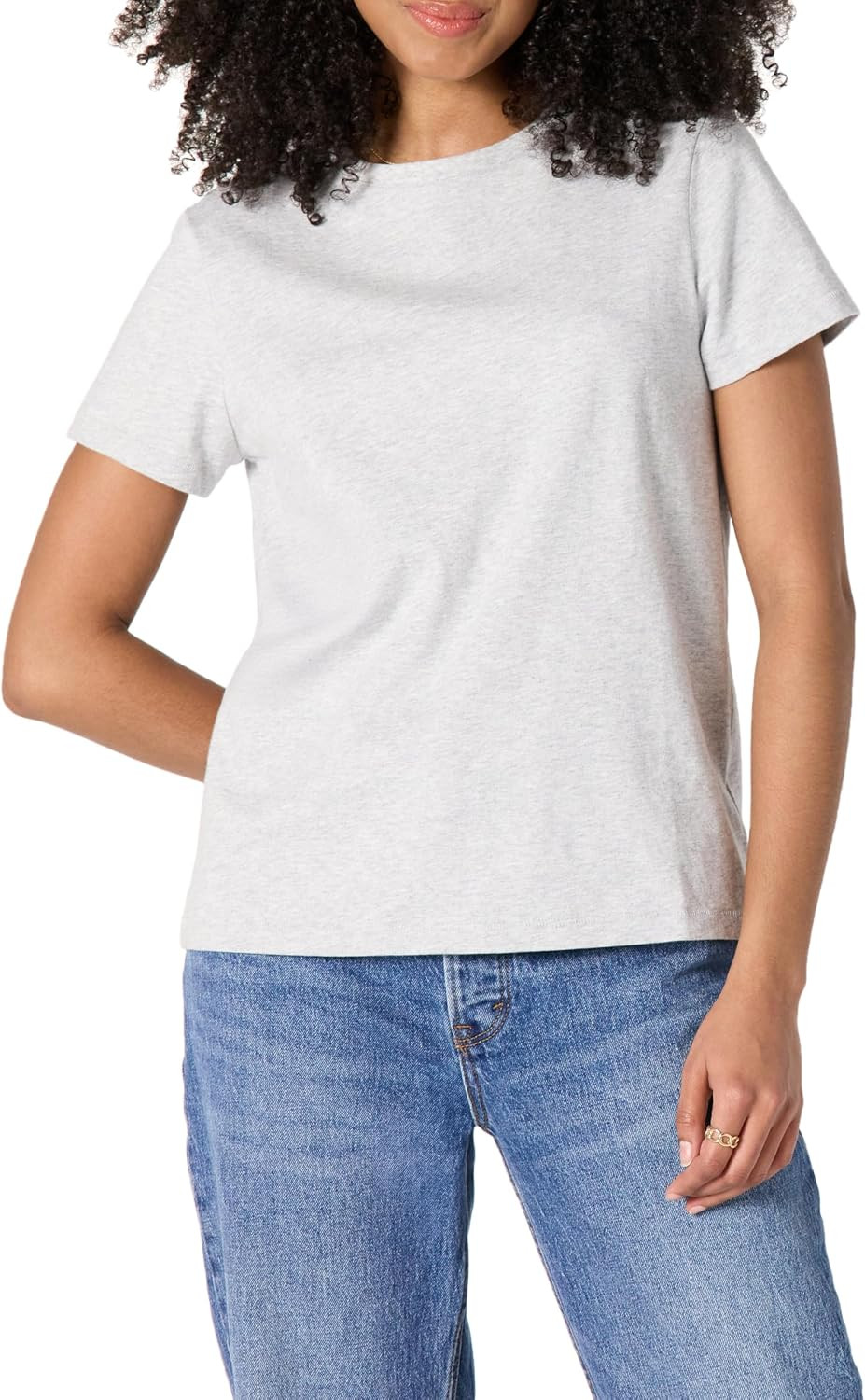 Amazon Essentials Women's Regular Fit 100% Cotton Crewneck Short Sleeve T-Shirt | Amazon (US)