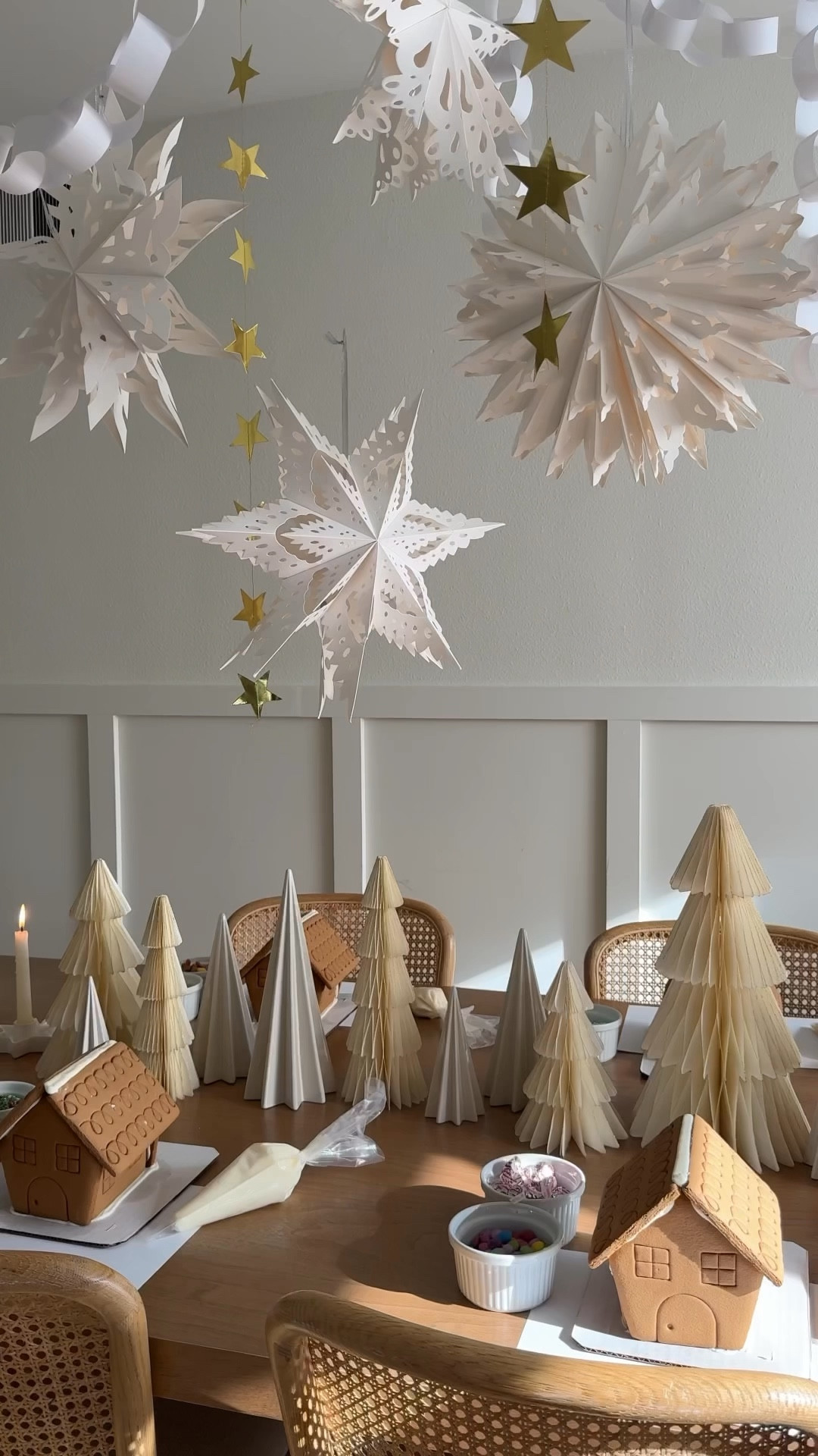 a winter wonderland party set-up!