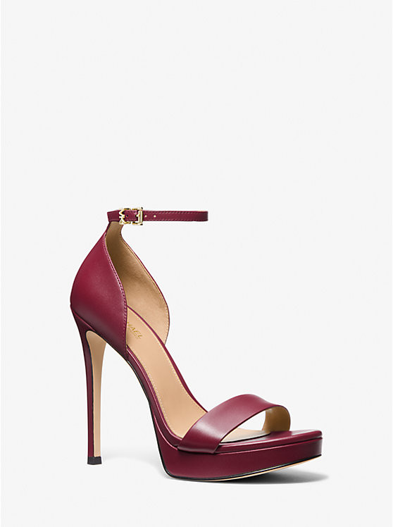 Jordyn Leather Platform Sandal | Michael Kors US
