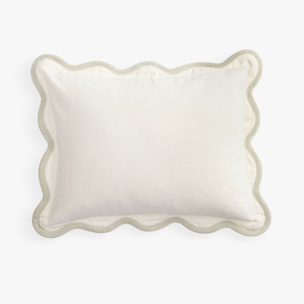 Velvet Wiggly Scallop Pillow Cover | Pottery Barn Teen