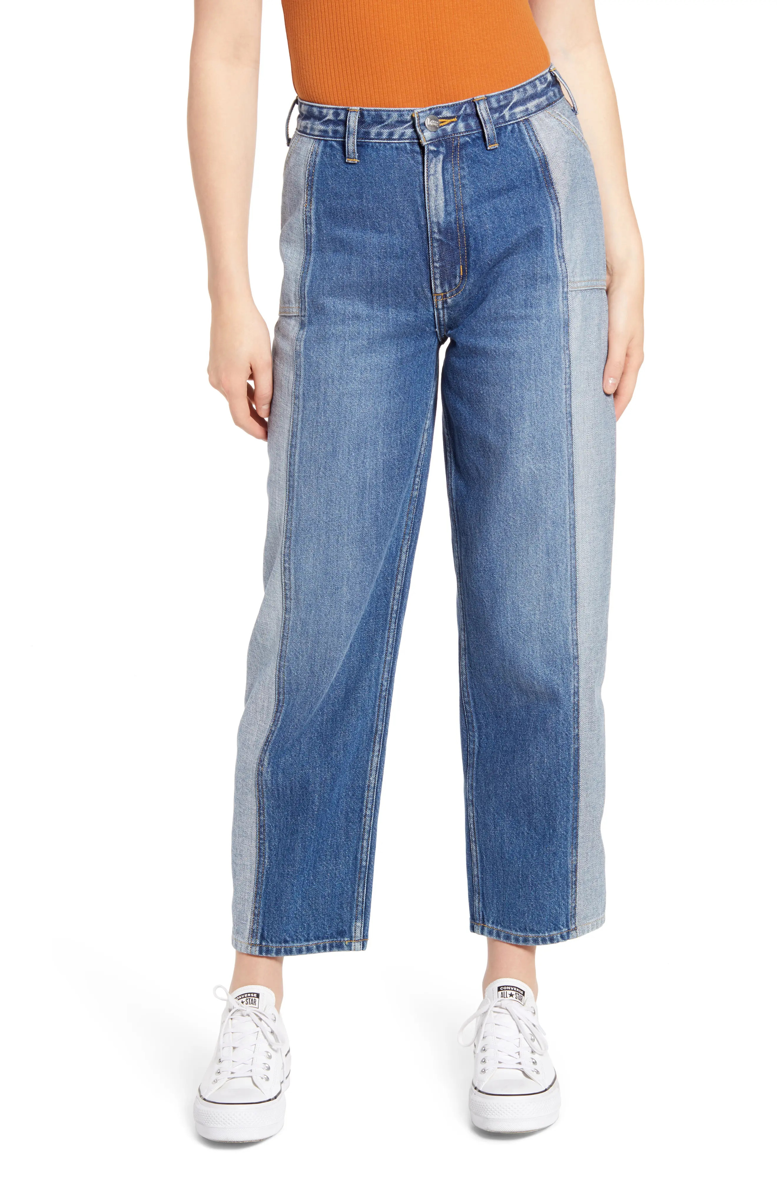 Women's Lee Two-Tone Seamed Stovepipe Jeans | Nordstrom