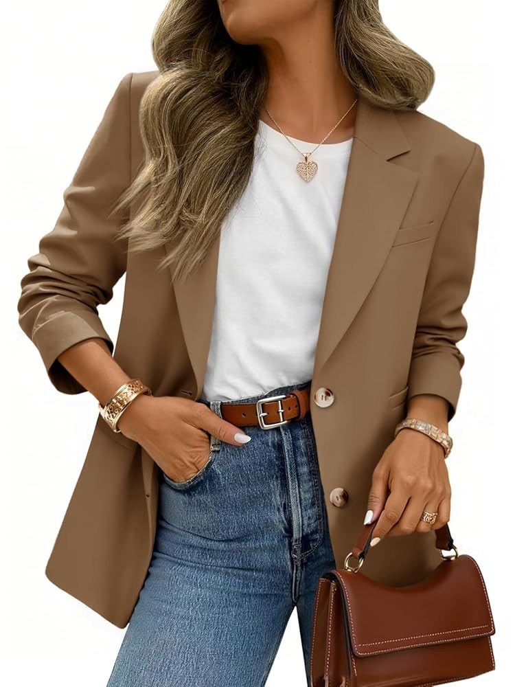 Cicy Bell Womens Business Casual Blazers Long Sleeve Button Down Work Suit Jackets Lapel Collared... | Amazon (US)